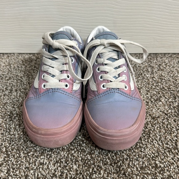Vans pink purple ombré classic leather old skool size 1 Preowned - Picture 3 of 11